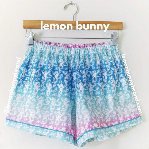 Roller Rabbit Ombre Monkey Polo Pajamas in Multi Cotton Candy Skies Size XS NWT - Picture 11 of 17